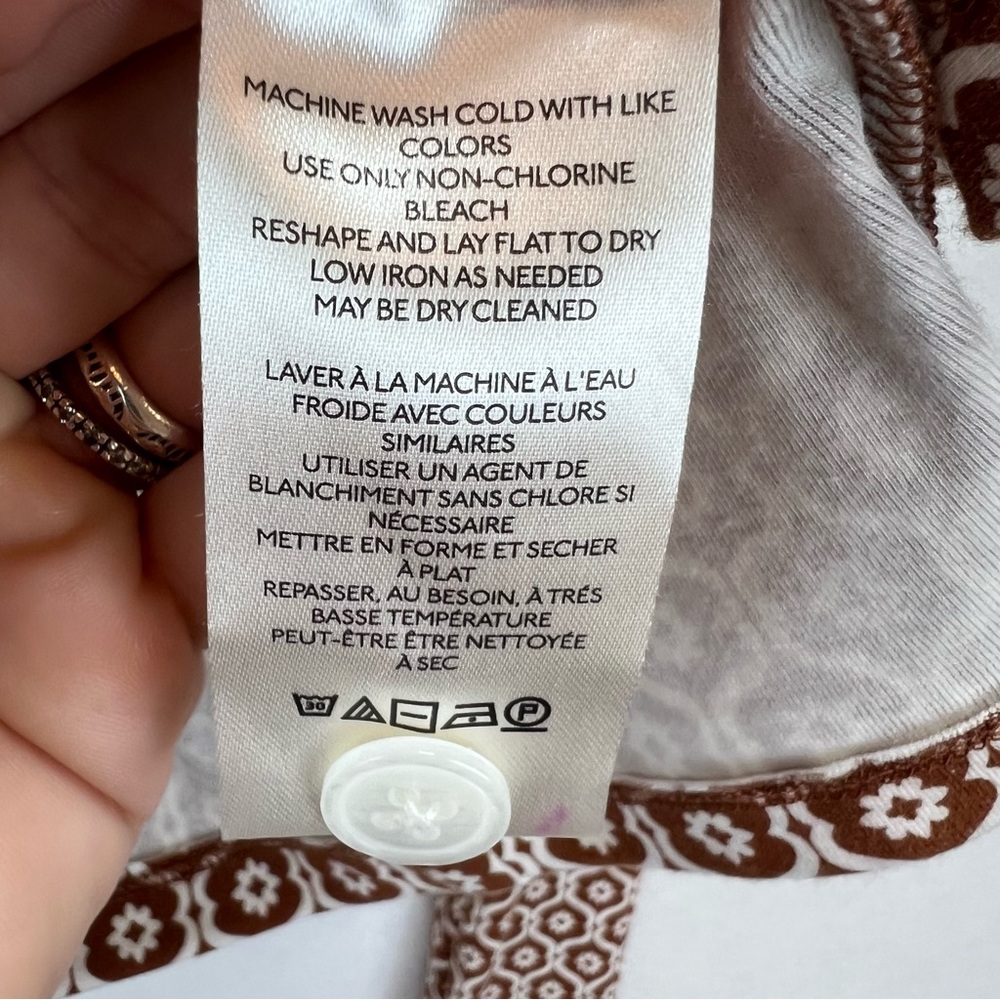 Anthropologie Maeve Ruched Shirt Size Medium Retro Graphic Print Y2K Inspired - Picture 7 of 9
